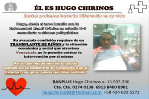 Servicio Público| Hugo Chirinos necesita la ayuda de todos (+Presupuestos)