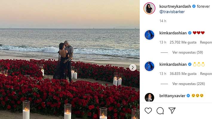Kourtney Kardashian y el músico Travis Barker están comprometidos