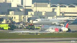 Avión procedente de República Dominicana se incendió en Aeropuerto de Miami
