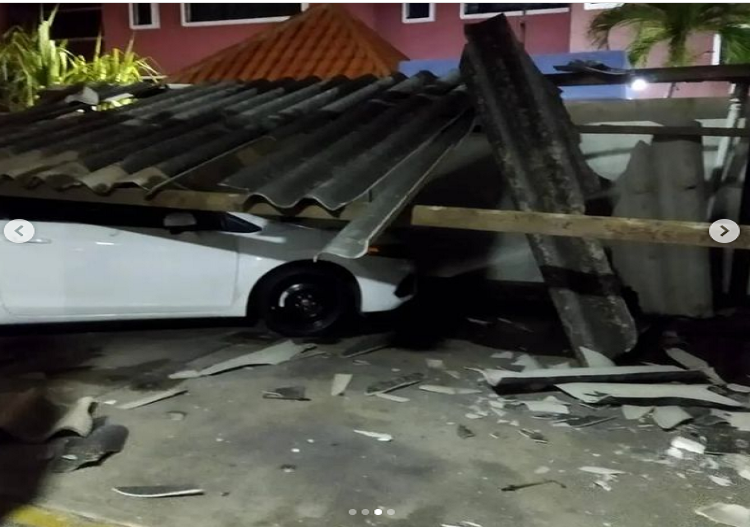Se desplomó el muro de un edificio en Lechería (+Video)