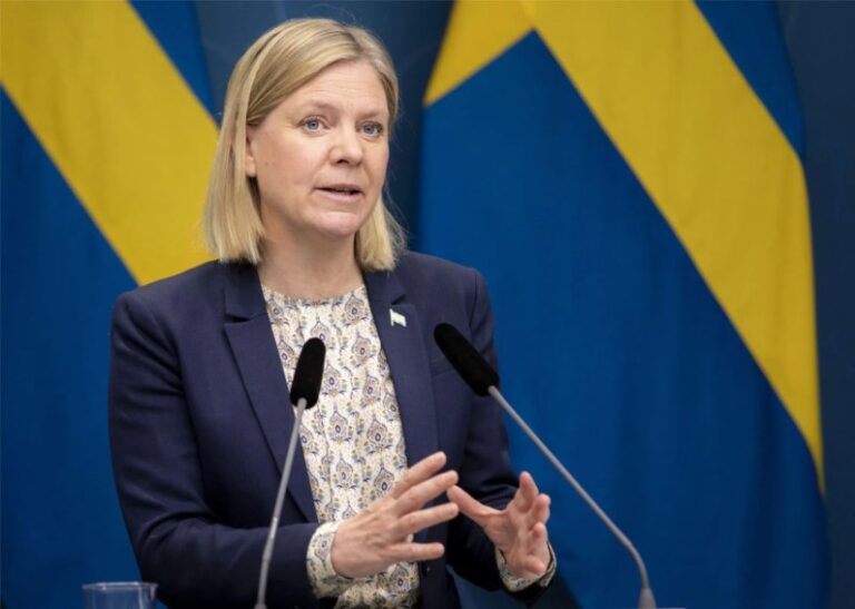 La primera ministra sueca anuncia que dimitirá este jueves