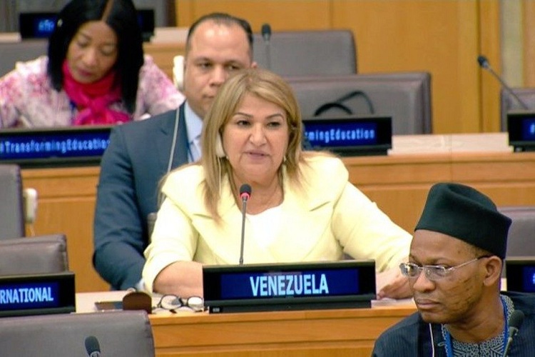 Ministra Yelitze Santaella ante ONU: Maestros son prioridad en plan educativo de Venezuela