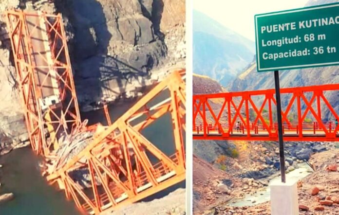 Caída de un puente en Perú deja incomunicadas a miles de personas