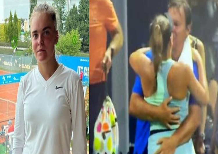Polémica en US Open por el festejo de una tenista de 16 años manoseada por su padre y entrenador
