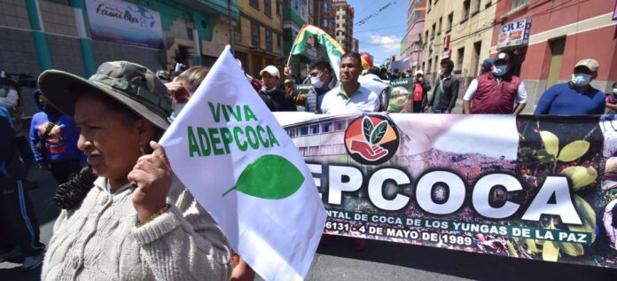 Cocaleros marchan para exigir cierre de mercado paralelo en Bolivia