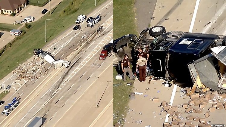 Accidente dejó miles de juguetes sexuales esparcidos en carretera de Oklahoma
