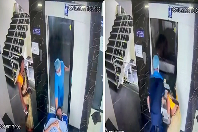 Video| Cae ascensor de hospital mientras paciente era trasladado en camilla
