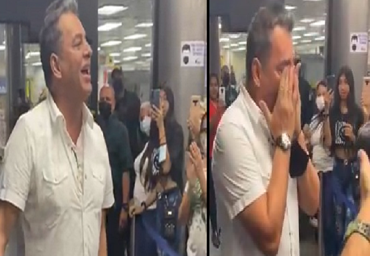 Daniel Sarcos fue recibido entre lágrimas y gaitas en aeropuerto de Maracaibo
