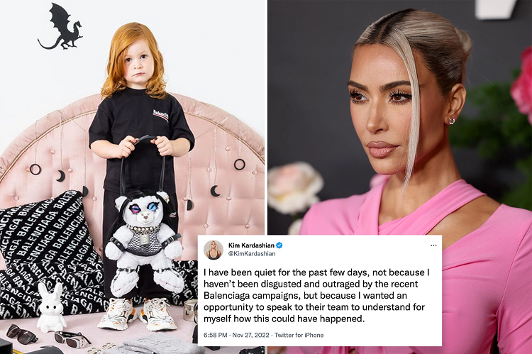 Kim Kardashian reevalúa su relación con Balenciaga después de la polémica por una sesión de fotos
