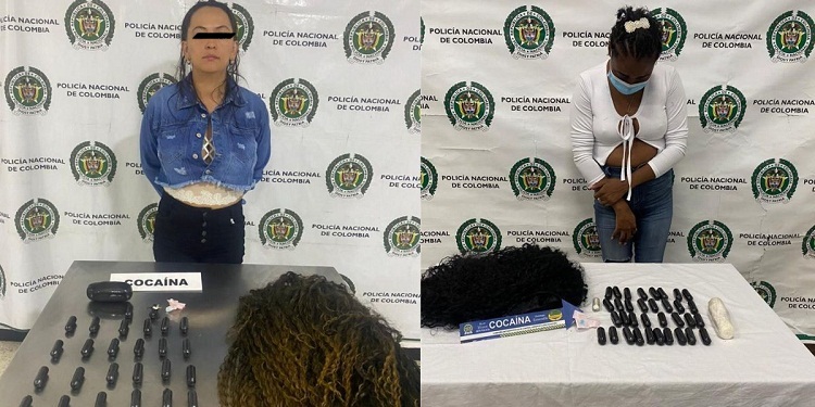 Dos colombianas intentaron llevar cocaína a España camuflada en extensiones de cabello