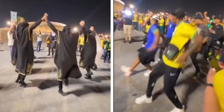 Duelo de baile callejero entre hinchas árabes y brasileños causa furor en redes