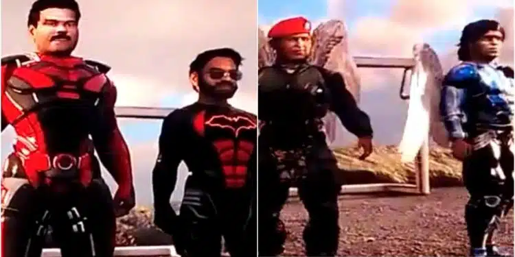 Apareció una animación de Maduro como «Avenger» y Lacava como «Batman» durante evento en Puerto Cabello