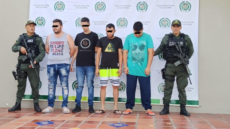 Policía de Colombia captura a cuatro  del “Tren de Aragua» que extorsionaban en la frontera