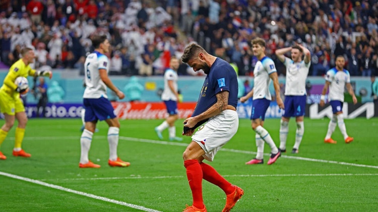 Francia vence a Inglaterra por 2-1 y jugará las semifinales contra Marruecos