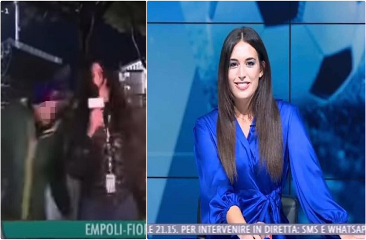 “Hincha” que manoseó a una periodista en directo fue condenado a prisión en Italia