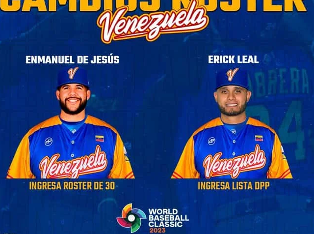 Enmanuel De Jesús y Erick Leal, las novedades para Venezuela en el Clásico Mundial