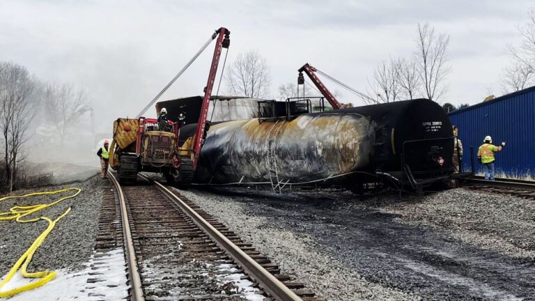 Derrame químico tras el descarrilamiento de un tren en Ohio causó muerte de 45.000 animales