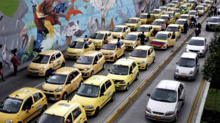 Los taxistas colombianos van a paro 