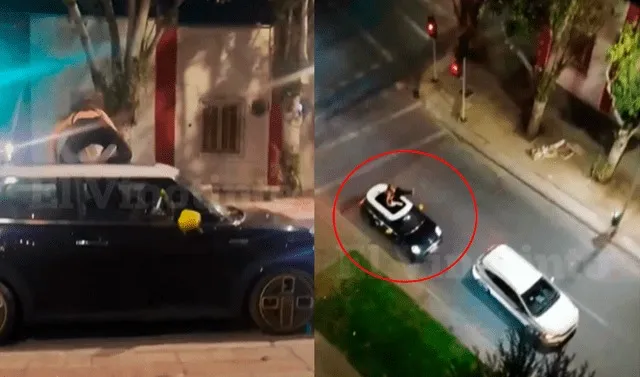 Venezolana se montó sobre el techo de su carro para evitar que se lo robaran