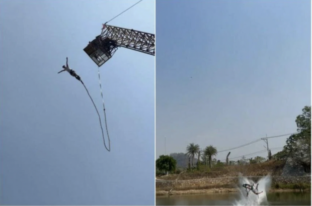 Turista saltó en bungee jumping y se le rompió la cuerda