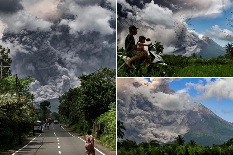 En video: El volcán más activo de Indonesia entró en erupción