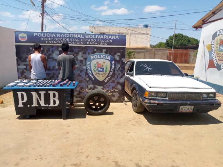 PNB captura a dos sujetos en la Falcón – Zulia por tráfico ilegal de fármacos