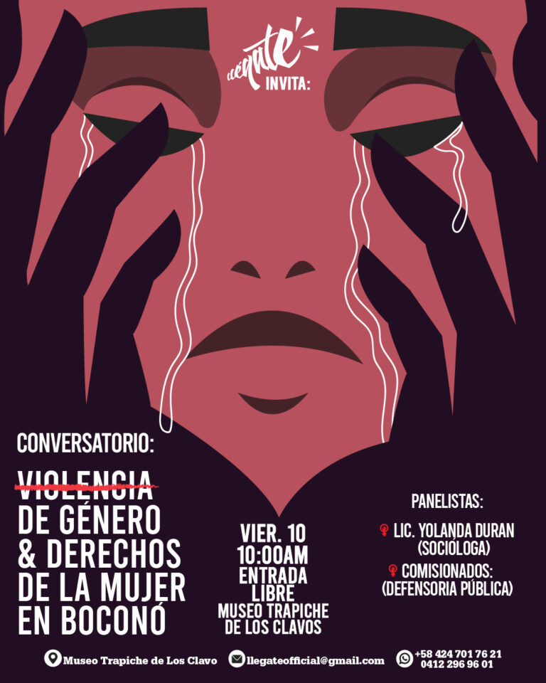 Invitan al Conversatorio Violencia de género y derechos de la mujer en Boconó