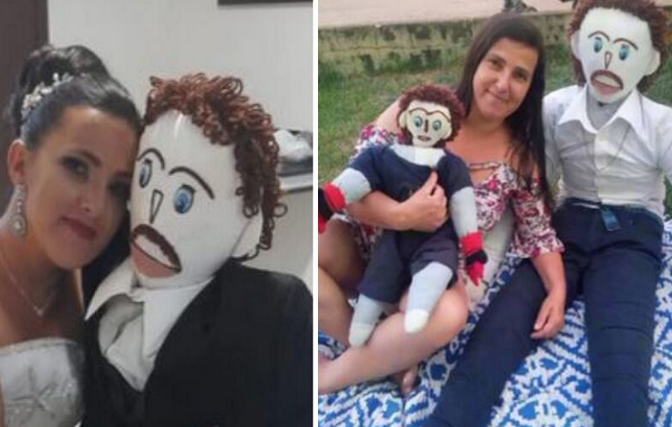 Mujer casada con un muñeco de trapo afirma que está embarazada por segunda vez