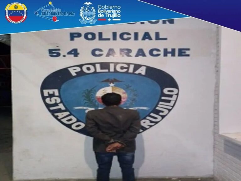 Arrestan a hombre por violar a víctima especialmente vulnerable en Carache