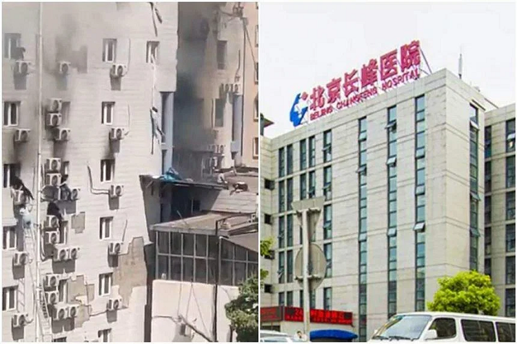 Incendio en hospital de Pekín: lo videos muestran a pacientes saltando por las ventanas