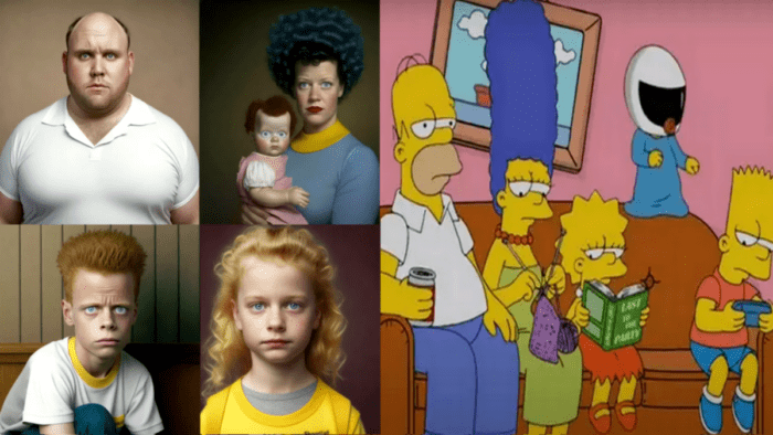 La inteligencia artificial muestra como se verían Los Simpson en la vida real