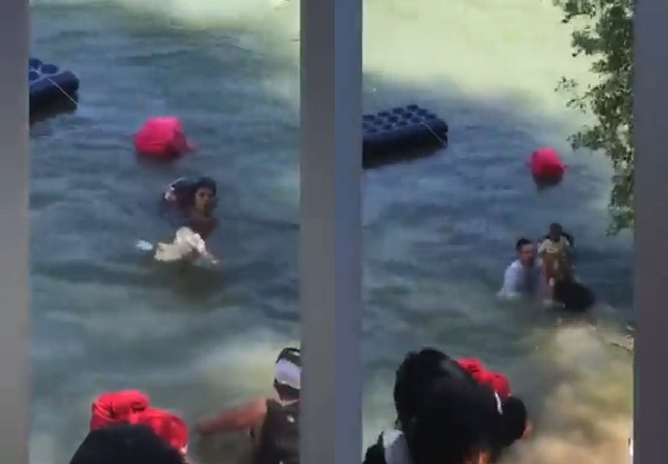 Venezolana y su bebé casi se ahogan al intentar cruzar el Río Bravo