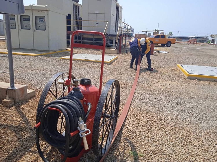 Instalados equipos extintores de incendios en Planta de Generación Termoeléctrica Josefa Camejo