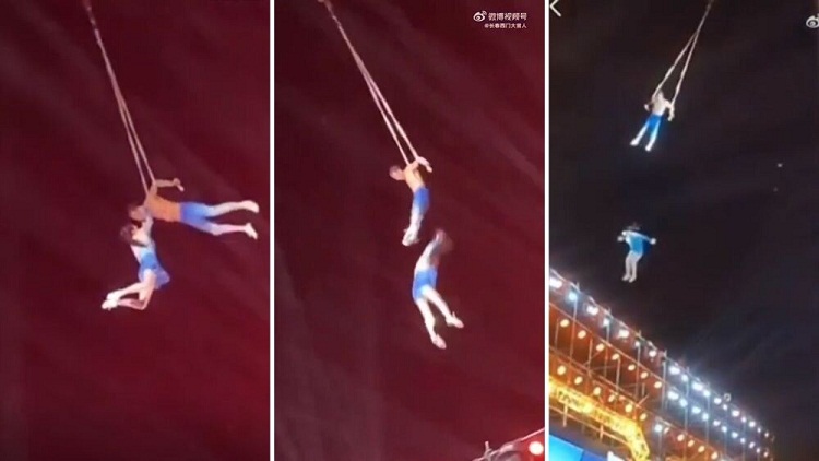 Trapecista muere al caer desde 9 metros de altura durante un show (VÍDEO)
