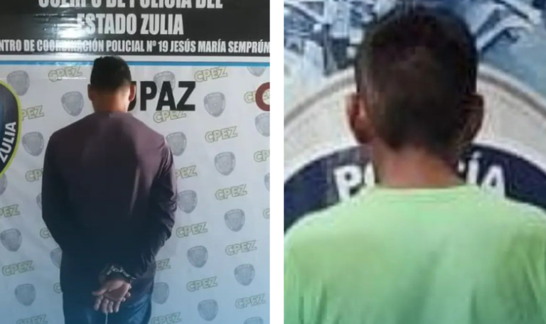 Dos aberrados fueron arrestados por la Policía del Zulia