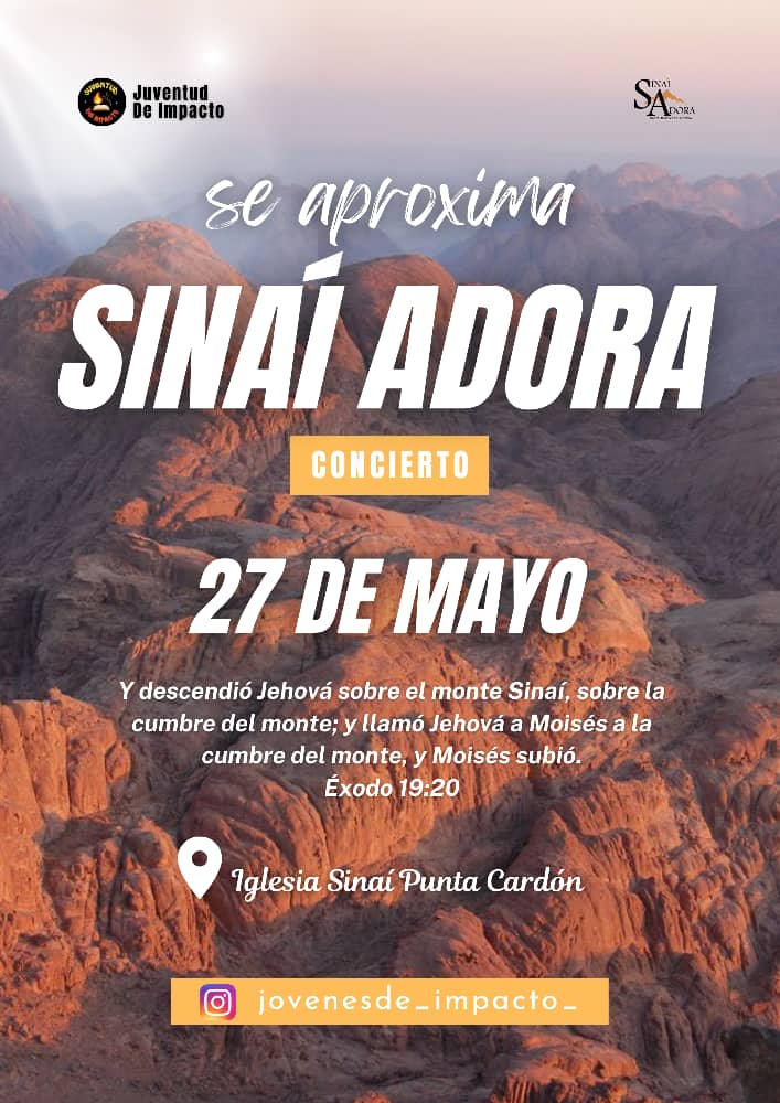 Iglesia Sinai invita este 27 de mayo al concierto “Sinai Adora”