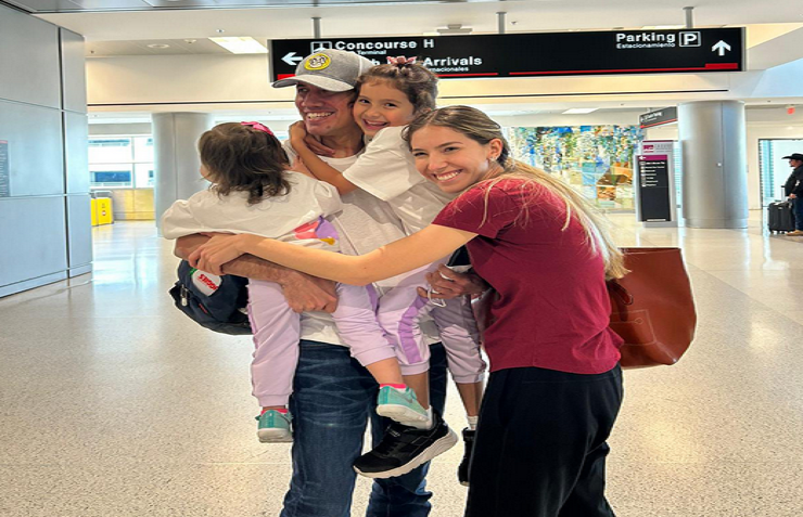 Juan Guaidó se reencontró con su familia en Miami