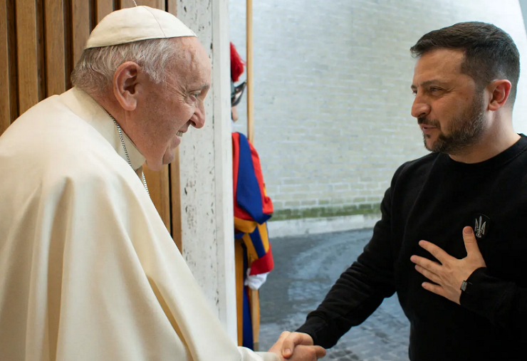 Volodymyr Zelensky se reunió con el papa Francisco en el Vaticano