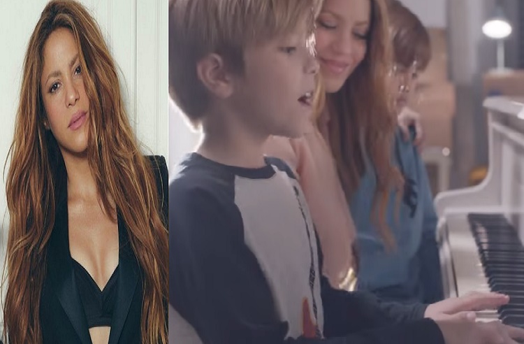 Shakira lanza video oficial de ‘Acróstico’ acompañada de sus hijos tocando el piano y cantando