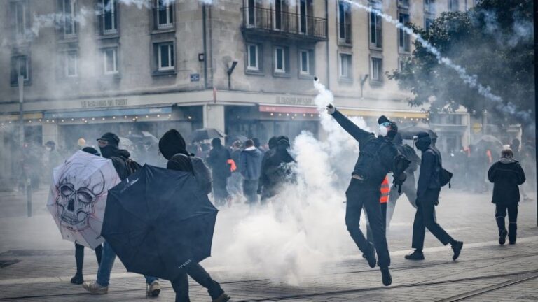 El Primero de Mayo dejó más de cuatrocientos policías heridos en Francia
