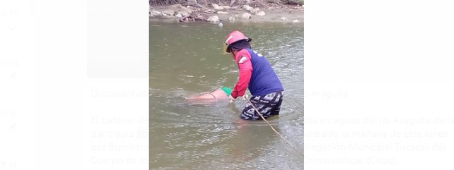 Boca de Aroa: hombre con discapacidad es hallado muerto en aguas del río Araguita
