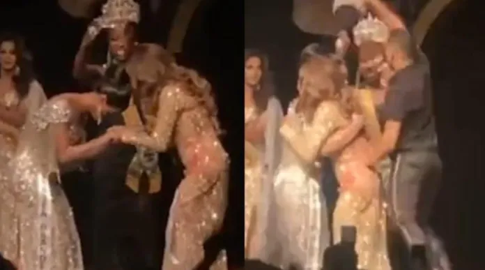 No soportó la derrota de su pareja y tiró la corona contra el piso durante evento del Miss Gay Mato Grosso (+video)