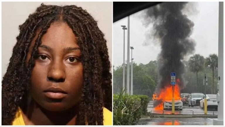 Mujer fue acusada de dejar a dos niños en auto que se incendió mientras ella robaba una tienda