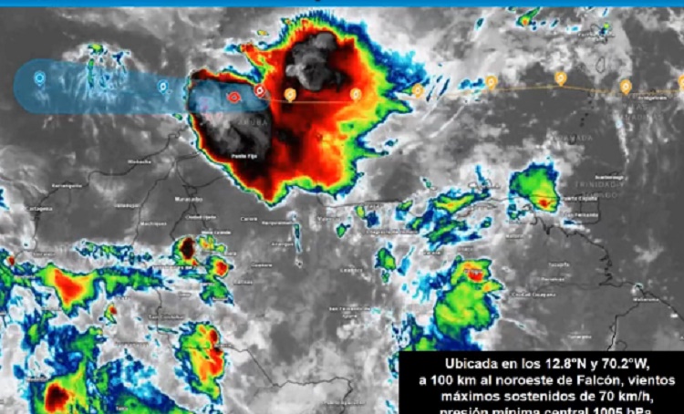 Tormenta tropical Bret continúa su paso cerca de las costas de Falcón