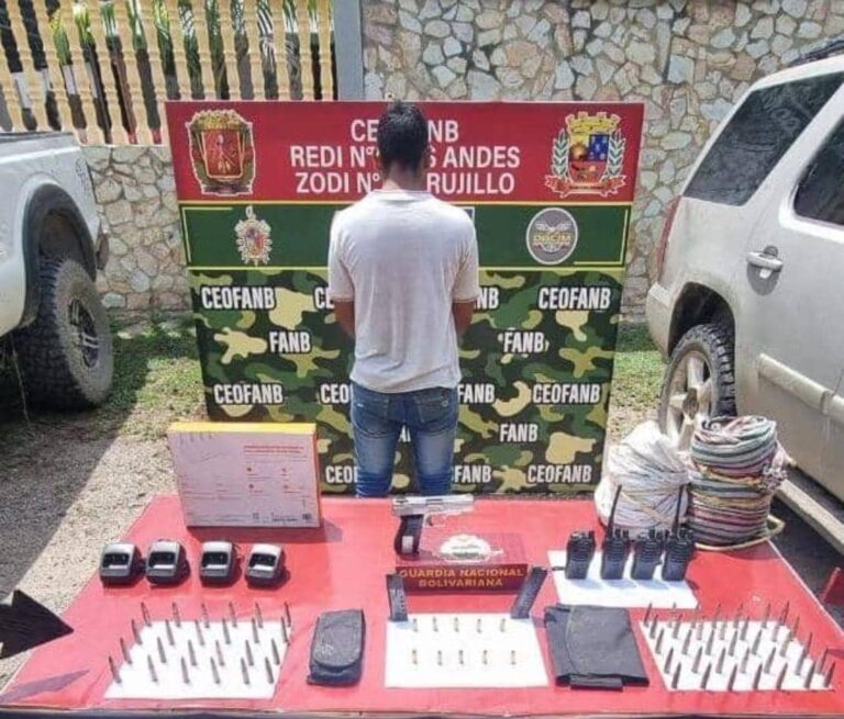 Detienen a integrante de la banda delictiva “El Cagón” con armamento en Trujillo