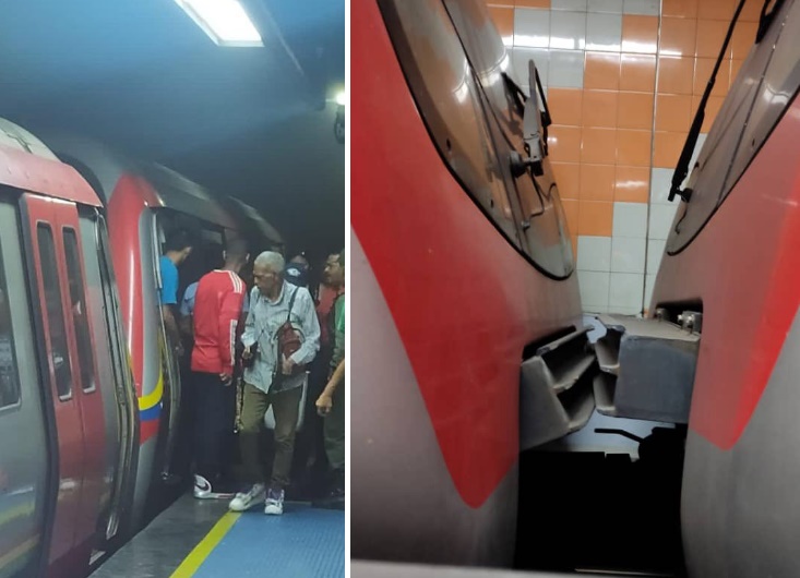 Chocaron dos trenes del Metro de Caracas entre Petare y La California