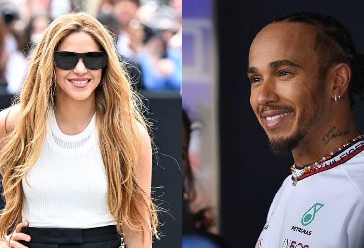 Shakira apareció en F1 para ver a Lewis Hamilton