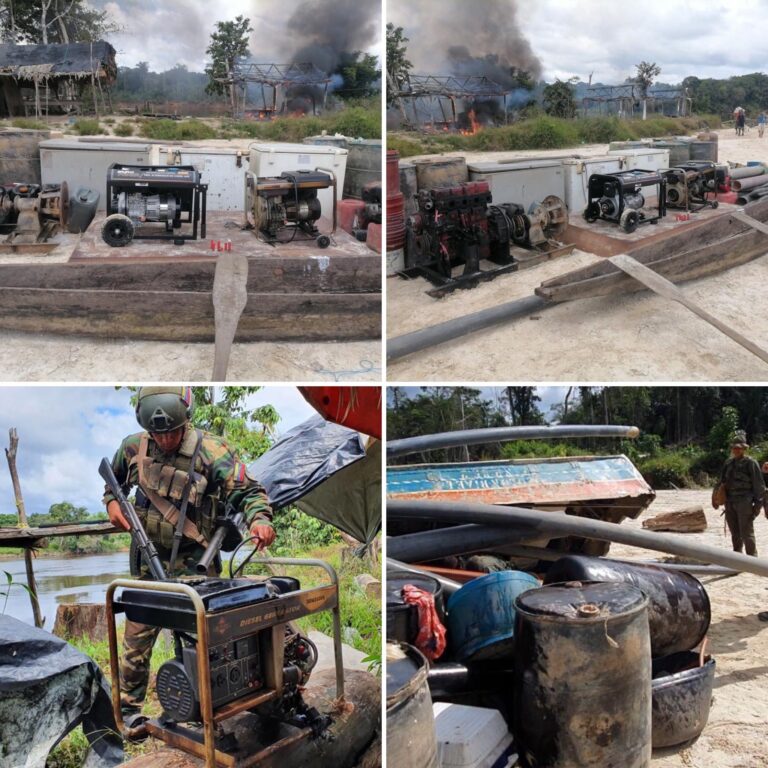 FANB desmantela centro logístico de grupos de minería ilegal en Amazonas