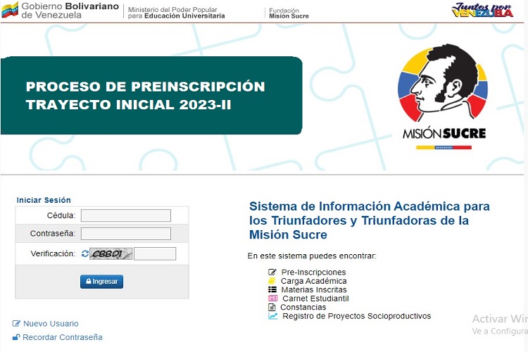 Misión Sucre Falcón abre proceso de preinscripción para el trayecto inicial 2023-2