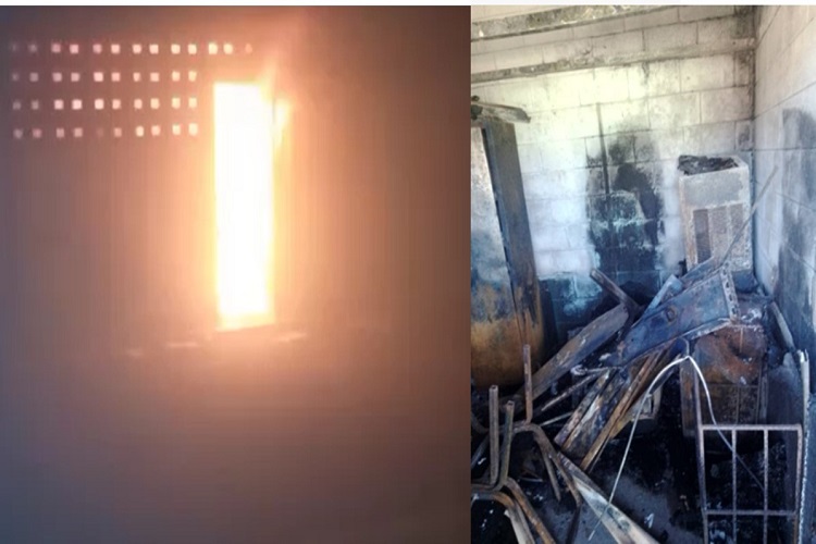 Video: Vandalizan y queman depósito del liceo Alejandro Petión en Punta Cardón